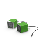 Speaker Two Cable Green PNG & PSD Images
