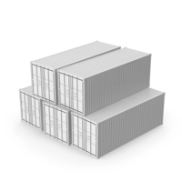 White Shipping Containers PNG & PSD Images
