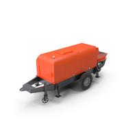 Portable Concrete Pump On Wheeled Chassis PNG & PSD Images