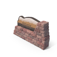 Park Entry Stone Marker PNG & PSD Images