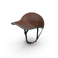 Brown Leather Protective Moped Helmet PNG & PSD Images