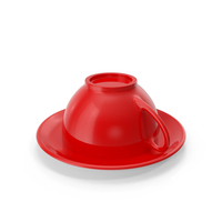 Cup Plate Inverse Red PNG & PSD Images