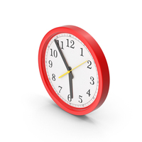 Clock Red Colour PNG & PSD Images