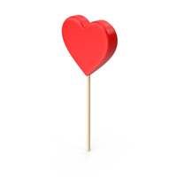 Candy Lollipop Heart Shape Red Colour PNG & PSD Images