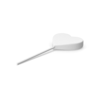 Candy Lollipop Heart Shape Side View Clay PNG & PSD Images