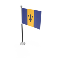 Barbados Desk Small Stand Flag PNG & PSD Images