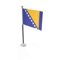 Bosnia And Herzegovina Desk Small Stand Flag PNG & PSD Images