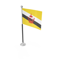 Brunei Desk Small Stand Flag PNG & PSD Images