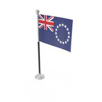 Cook Islands Desk Small Stand Flag PNG & PSD Images