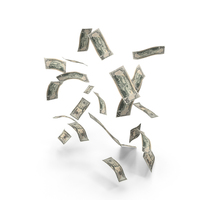 50 US Dollars Notes Few Falling Money PNG & PSD Images