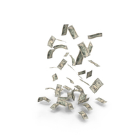 Falling 50 US Dollars Notes PNG & PSD Images