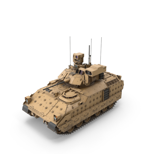 Bradley M2A3 Tank desert PNG & PSD Images