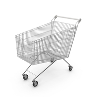 Shopping Cart White Handle PNG & PSD Images
