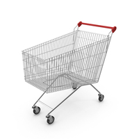 Shopping Cart Red Handle PNG & PSD Images