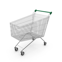 Shopping Cart Green Handle PNG & PSD Images