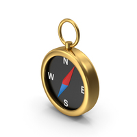 Gold Cartoony Compass PNG & PSD Images