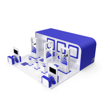 Blue Exhibition Stand PNG & PSD Images