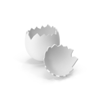 Egg Shell Single Crack Open Clay PNG & PSD Images