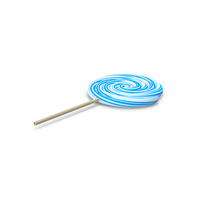 Candy Lollipop Spiral Side Blue PNG & PSD Images