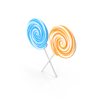 Candy Lollipop Spiral Cross Color PNG & PSD Images