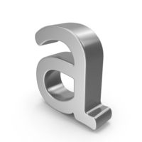 Silver Lowercase Letter A PNG & PSD Images