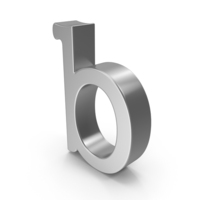 Silver Lowercase Letter B PNG & PSD Images
