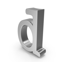 Silver Lowercase Letter D PNG & PSD Images