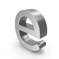 Silver Lowercase Letter E PNG & PSD Images