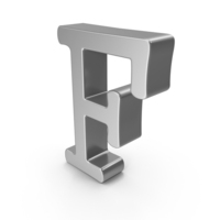 Silver Letter F PNG & PSD Images