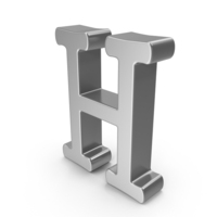 Silver Letter H PNG & PSD Images