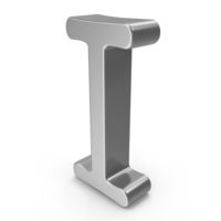 Silver Letter I PNG & PSD Images