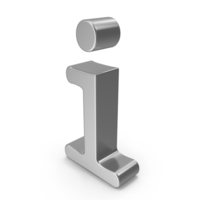 Silver Lowercase Letter I PNG & PSD Images