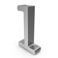 Silver Lowercase Letter L PNG & PSD Images