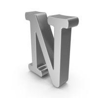 Silver Letter N PNG & PSD Images
