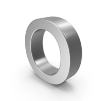 Silver Lowercase Letter O PNG & PSD Images