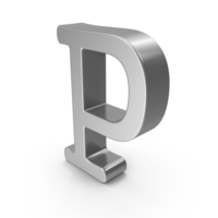 Silver Letter P PNG & PSD Images