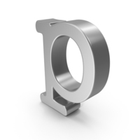 Silver Lowercase Letter P PNG & PSD Images
