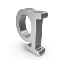 Silver Lowercase Letter Q PNG & PSD Images