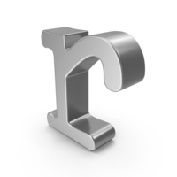 Silver Lowercase Letter R PNG & PSD Images