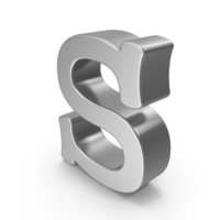 Silver Lowercase Letter S PNG & PSD Images