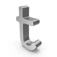 Silver Lowercase Letter T PNG & PSD Images