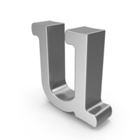 Silver Lowercase Letter U PNG & PSD Images