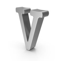 Silver Letter V PNG & PSD Images