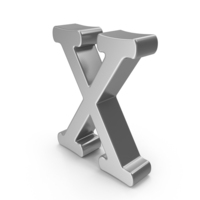Silver Letter X PNG & PSD Images