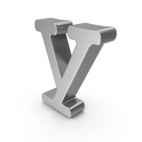 Silver Lowercase Letter Y PNG & PSD Images