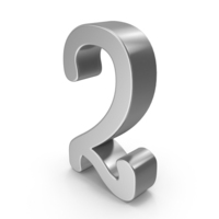 Silver Number 2 PNG & PSD Images