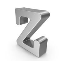 Silver Lowercase Letter Z PNG & PSD Images