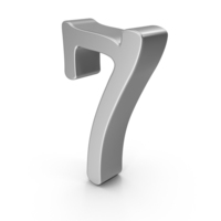 Silver Number 7 PNG & PSD Images
