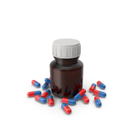 Pill Bottle And Pills PNG & PSD Images