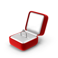 Ring Box Red Ring Chrome Diamond PNG & PSD Images